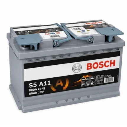 بوش بطارية ألماني AGM قطب يمين (DIN80 - 80AH) سيارات 800A 12V