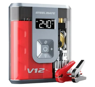Steelmate V12 كمبروسر وشاحن بطارية سيارة
