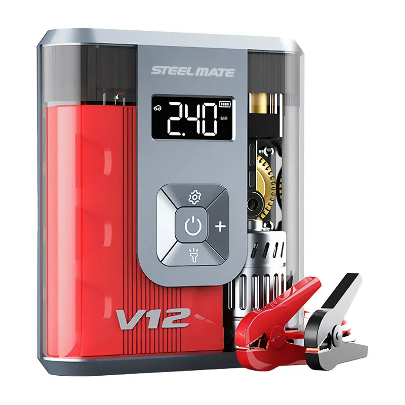 Steelmate V12 كمبروسر وشاحن بطارية سيارة